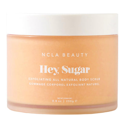 NCLA Beauty Hey Sugar All Natural Body Scrub – Peach, Moisturizing & Exfoliating (8.8 oz)