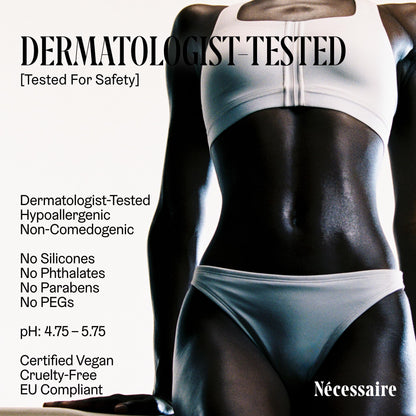 Nécessaire Hinoki Body Lotion – Multi-Peptide Moisturizer with 2.5% Niacinamide | Dermatologist-Tested, Vegan, Hypoallergenic, 15.2oz