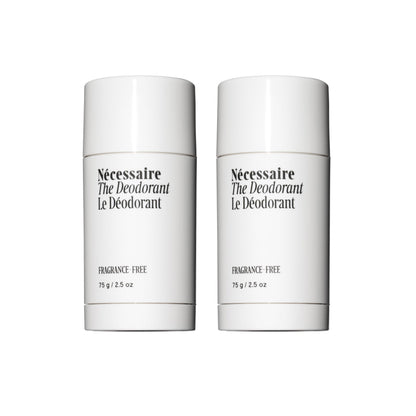Nécessaire Fragrance-Free Deodorant | Aluminum-Free, Mandelic Acid, Extra Strength (2x75 g)