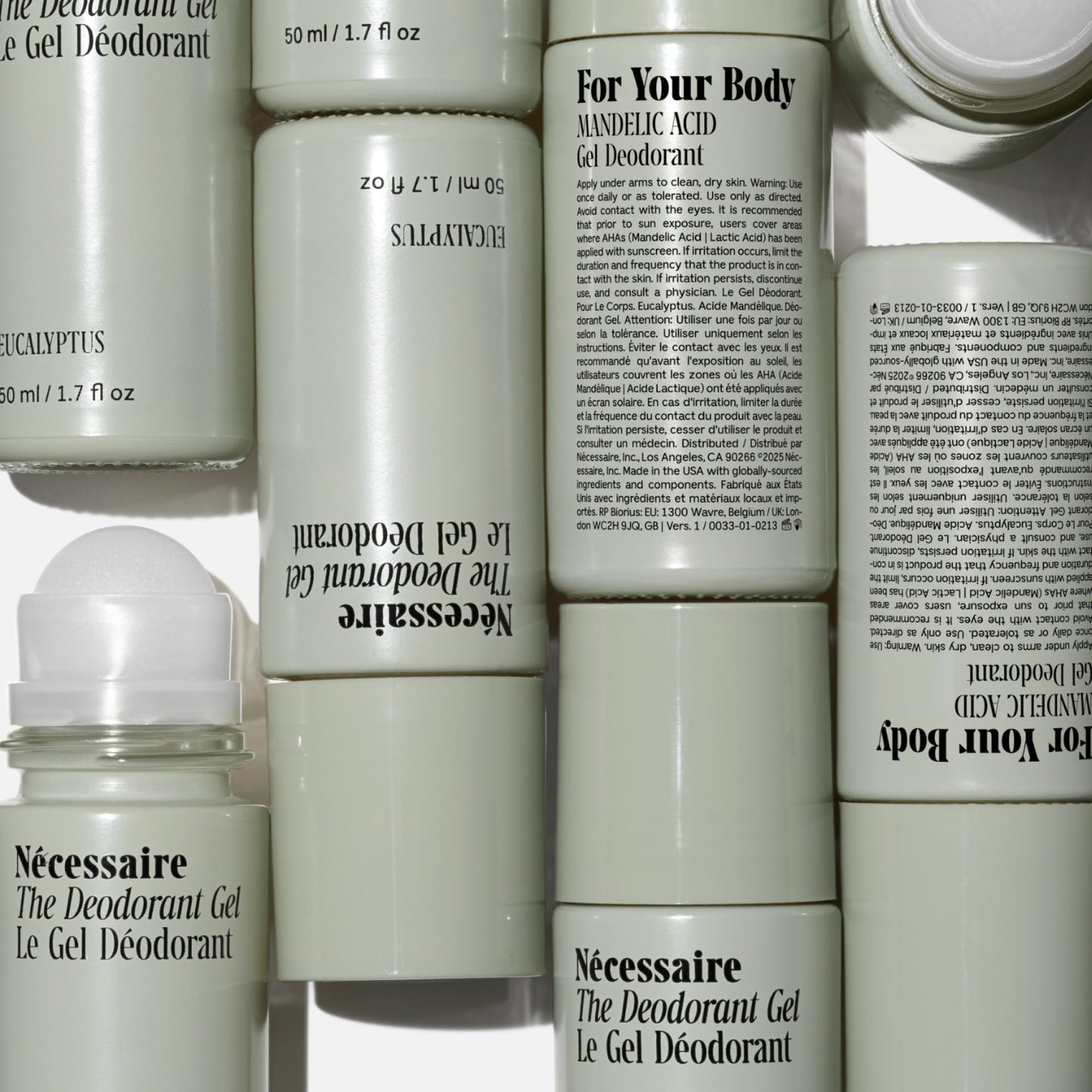 Nécessaire Eucalyptus Deodorant Gel – Aluminum-Free, Mandelic Acid, Extra Strength Odor Control
