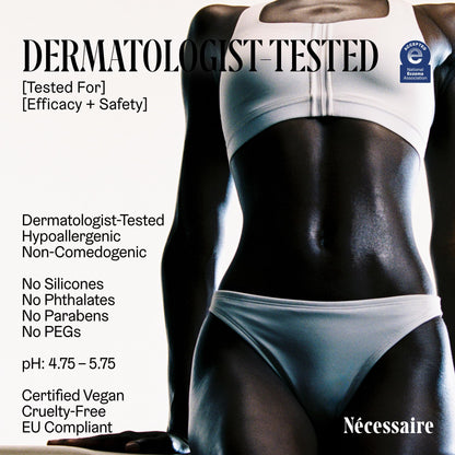 Nécessaire The Body Lotion. Fragrance-Free. Multi-Peptide Firming Lotion to Moisturize, Firm, Strengthen. 2.5% Niacinamide, Vitamin C/E + Omega 6/9. 2.4 fl oz