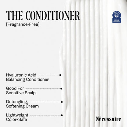 Nécessaire The Hair Duo — Fragrance-Free Shampoo + Conditioner with Hyaluronic Acid