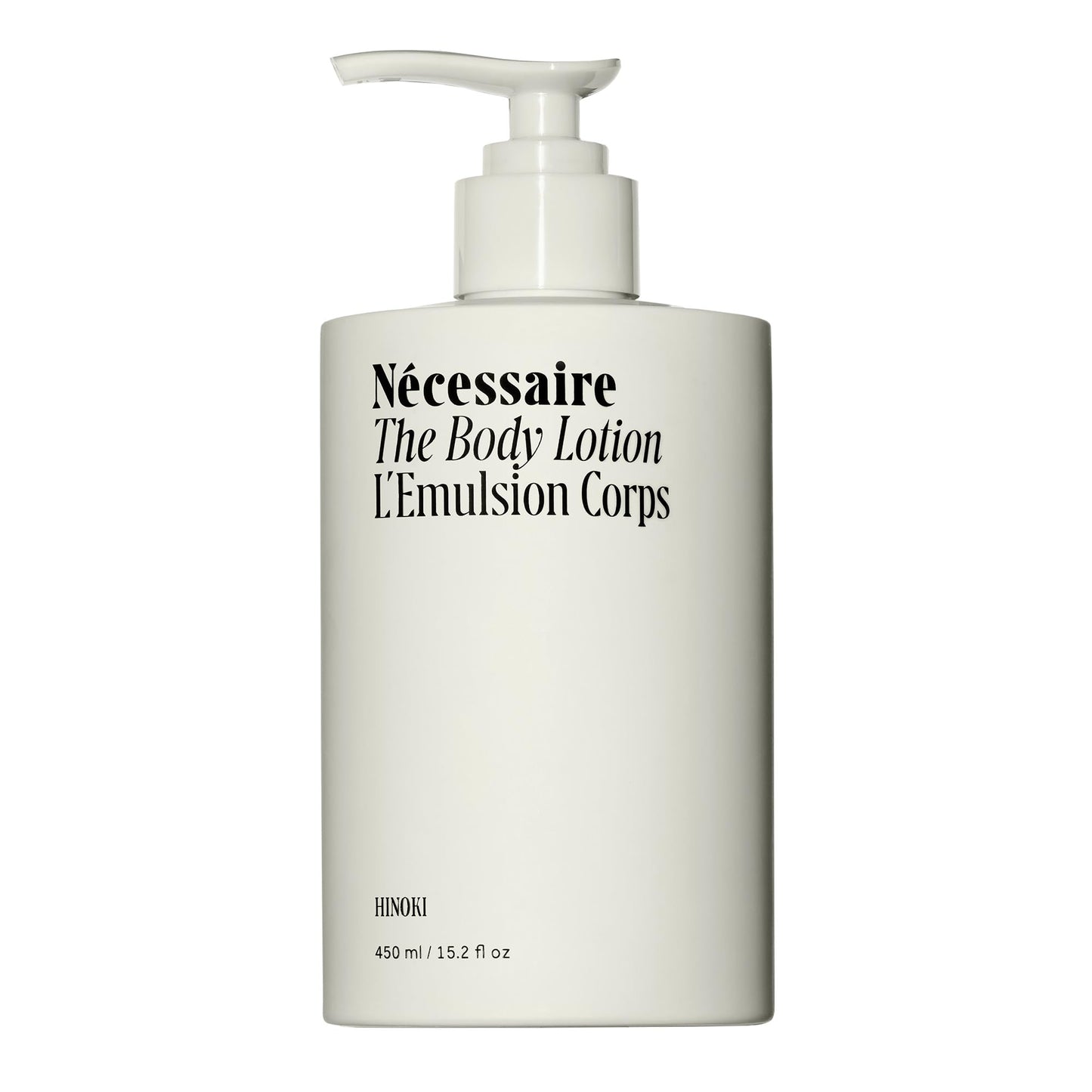 Nécessaire Hinoki Body Lotion – Multi-Peptide Moisturizer with 2.5% Niacinamide | Dermatologist-Tested, Vegan, Hypoallergenic, 15.2oz