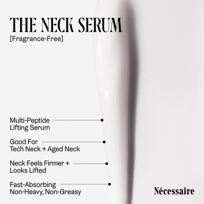Nécessaire The Neck Serum – Fragrance-Free, 5 Peptides, Hypoallergenic, 50 ml