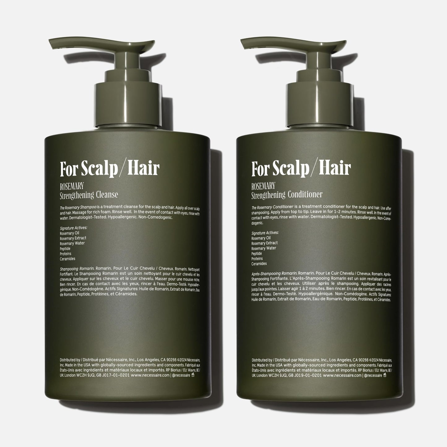 Nécessaire Rosemary Hair Duo – Strengthening Shampoo & Conditioner for Thinning Hair | Sulfate-Free, Color-Safe 500 ml