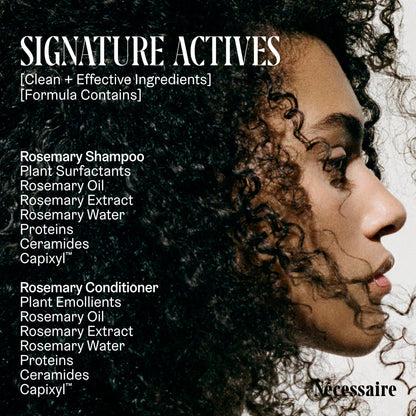 Nécessaire Rosemary Hair Duo | Strengthening Shampoo & Conditioner for Thinning Hair