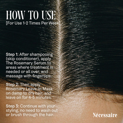Nécessaire Rosemary Leave-In Mask | Keratin Hair Mask for Strength & Silk, Color-Safe, Sulfate-Free (60 ml)