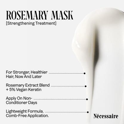 Nécessaire Rosemary Leave-In Mask | Keratin Hair Mask for Strength & Silk, Color-Safe, Sulfate-Free (60 ml)