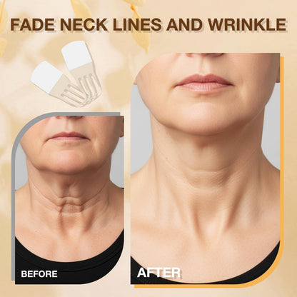 Neck Tightening Patches — Invisible Lift Tape for Firming & Wrinkle Reduction (8 Bands + 40 Replacements)