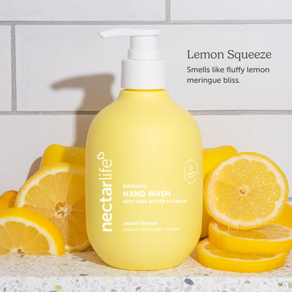 Nectar Life Exfoliating & Moisturizing Hand Wash 3-Pack – Lemon, Volcanic Pumice