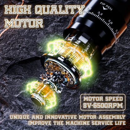 NEDPAIN Pro Wireless Tattoo Kit – 9500RPM, 1800mAh Battery, 7 Stroke Adjustments, RCA & LED Display