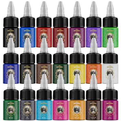 Neebol 21 Colors Tattoo Ink Set – 15ml Bottles for Outlining & Shading