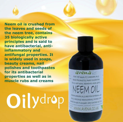 Neem Oil Pure Cold Pressed 100% Natural Hair Skin Massage Free Shipping