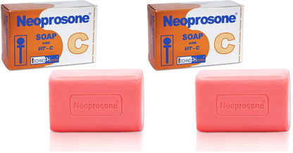 Neoprosone Skin Brightening Soap – Exfoliating Cleansing Bar with Vitamin C & Castor Oil (Pack of 2, 7oz/200g)