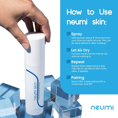 Neumi Skin Facial Spray 3.4 oz – Nano-Formulated with Glutathione, Collagen & Hyaluronic Acid