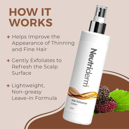 Neutriderm Hair Enhancer Lotion | Restore, Revitalize & Thickens Dry Hair (250 ml)