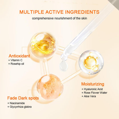 Neutriherbs Vitamin C Serum with Hyaluronic Acid – Anti-Aging, Brightening & Hydrating Facial Serum (1 fl oz)