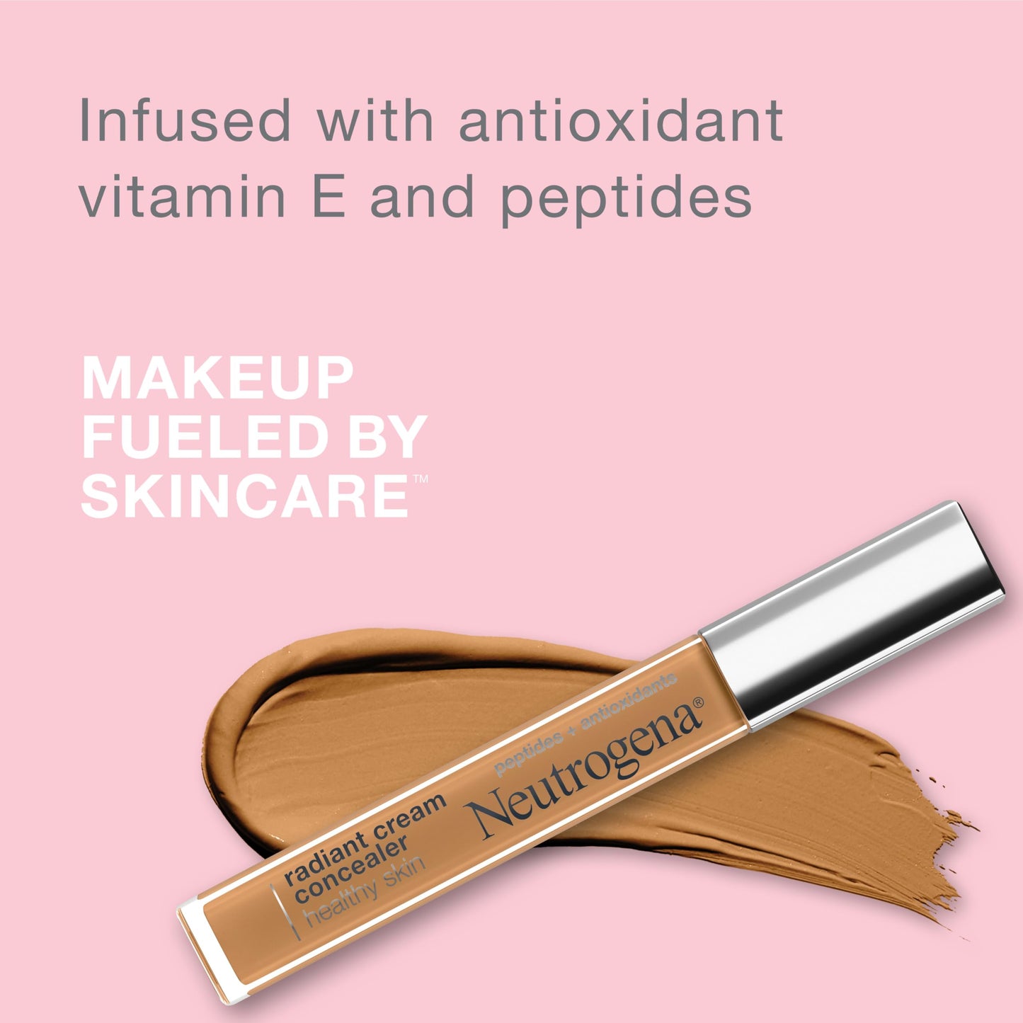 Neutrogena Healthy Skin Radiant Brightening Cream Concealer – Lightweight, Non-Comedogenic (Cashew Light/Medium 03, 0.24 oz)