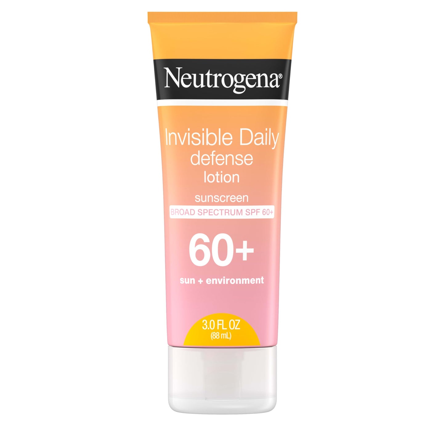 Neutrogena Invisible Daily Defense Sunscreen Lotion SPF 60+ — Broad Spectrum, Water-Resistant, Oxybenzone-Free