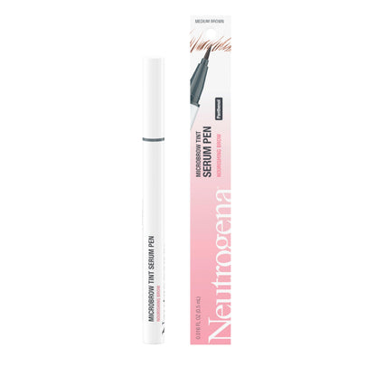 Neutrogena Microbrow Tint Serum Pen – Medium Brown, 0.016 oz | Nourishing, Natural-Looking Brows
