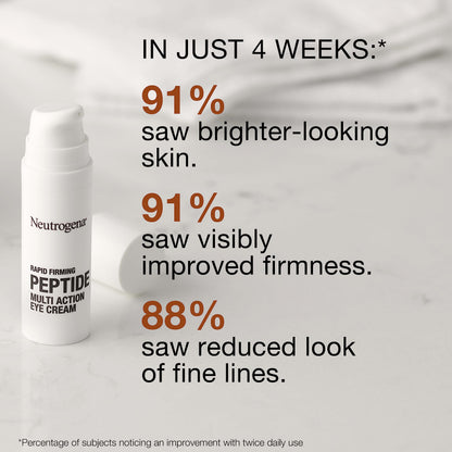 Neutrogena Rapid Firming Peptide Eye Cream – Depuffing, Brightening & Hydrating, Fragrance-Free, 0.5 oz