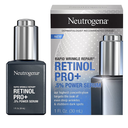 Neutrogena Rapid Wrinkle Repair Retinol Pro+ 0.5% Power Facial Serum – 2-Pack, 1oz Each