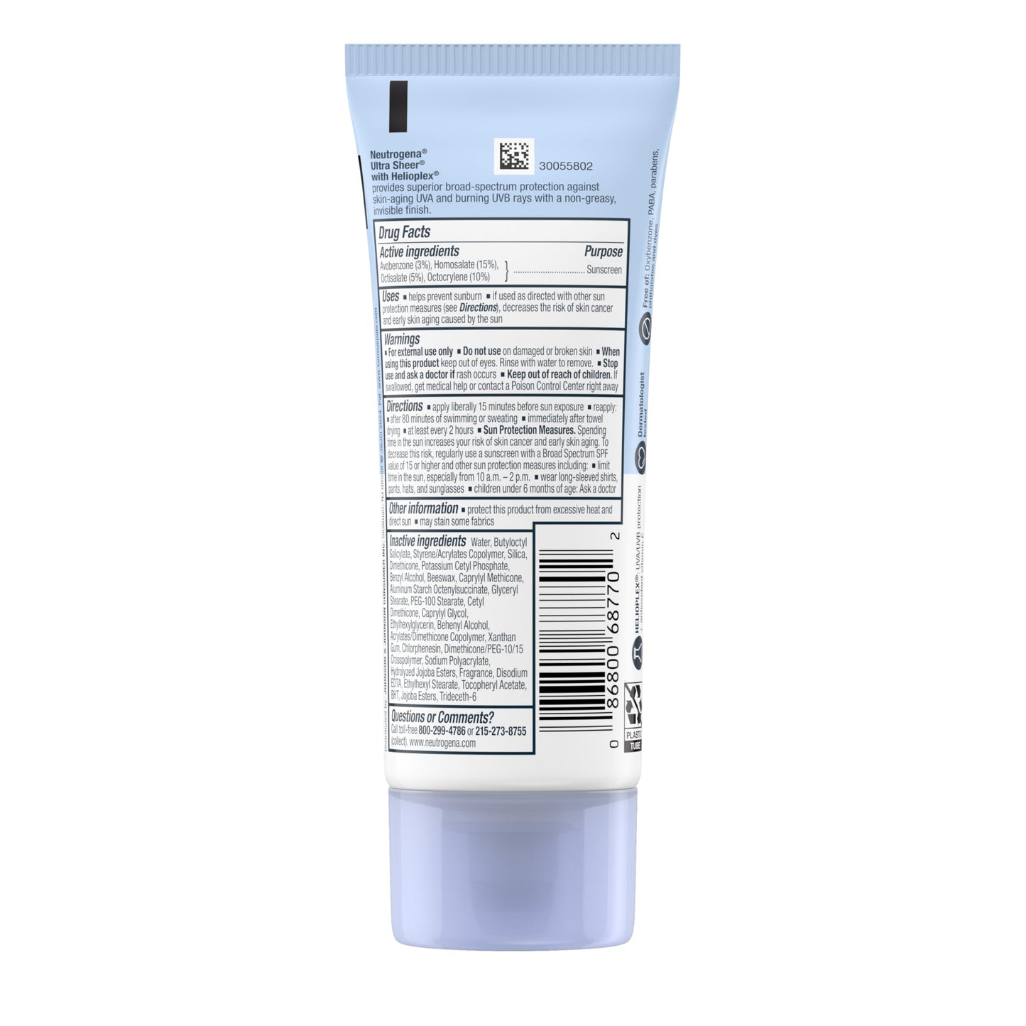 Neutrogena Ultra Sheer Dry-Touch Sunscreen SPF 70 – Travel Size 3x3 oz (Pack of 3)