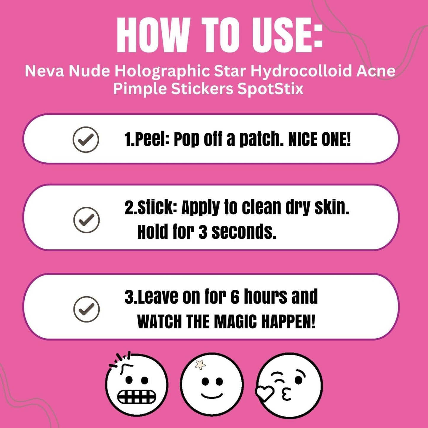 Neva Nude Pimple Patches for Face – Unicorn Wishes Holographic Star 56PK | Hydrocolloid Acne Patches