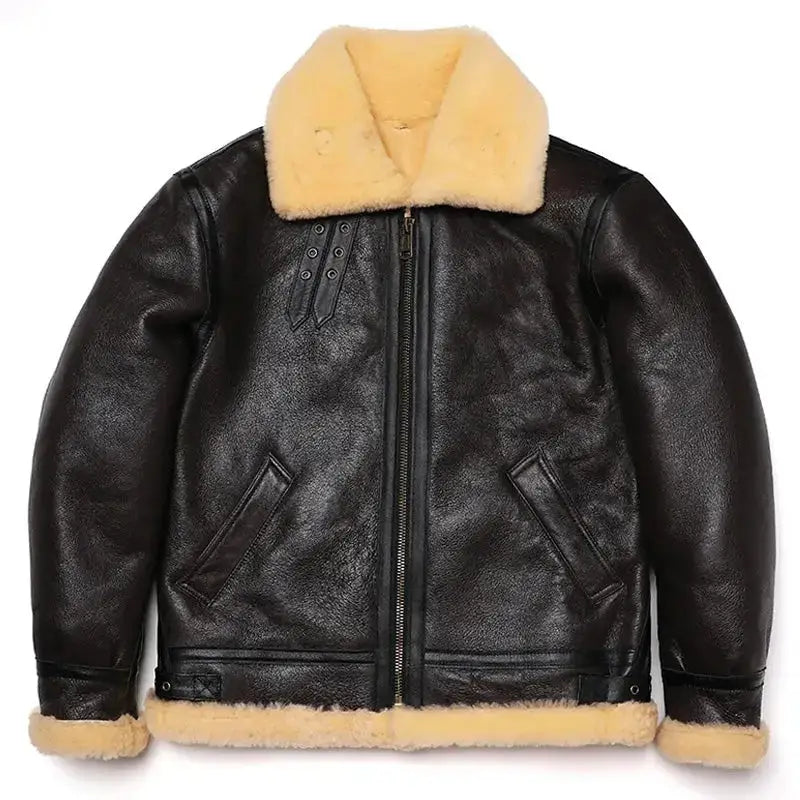 Brown Shearling Flight Jacket