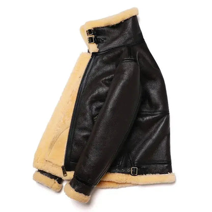 Brown Shearling Flight Jacket