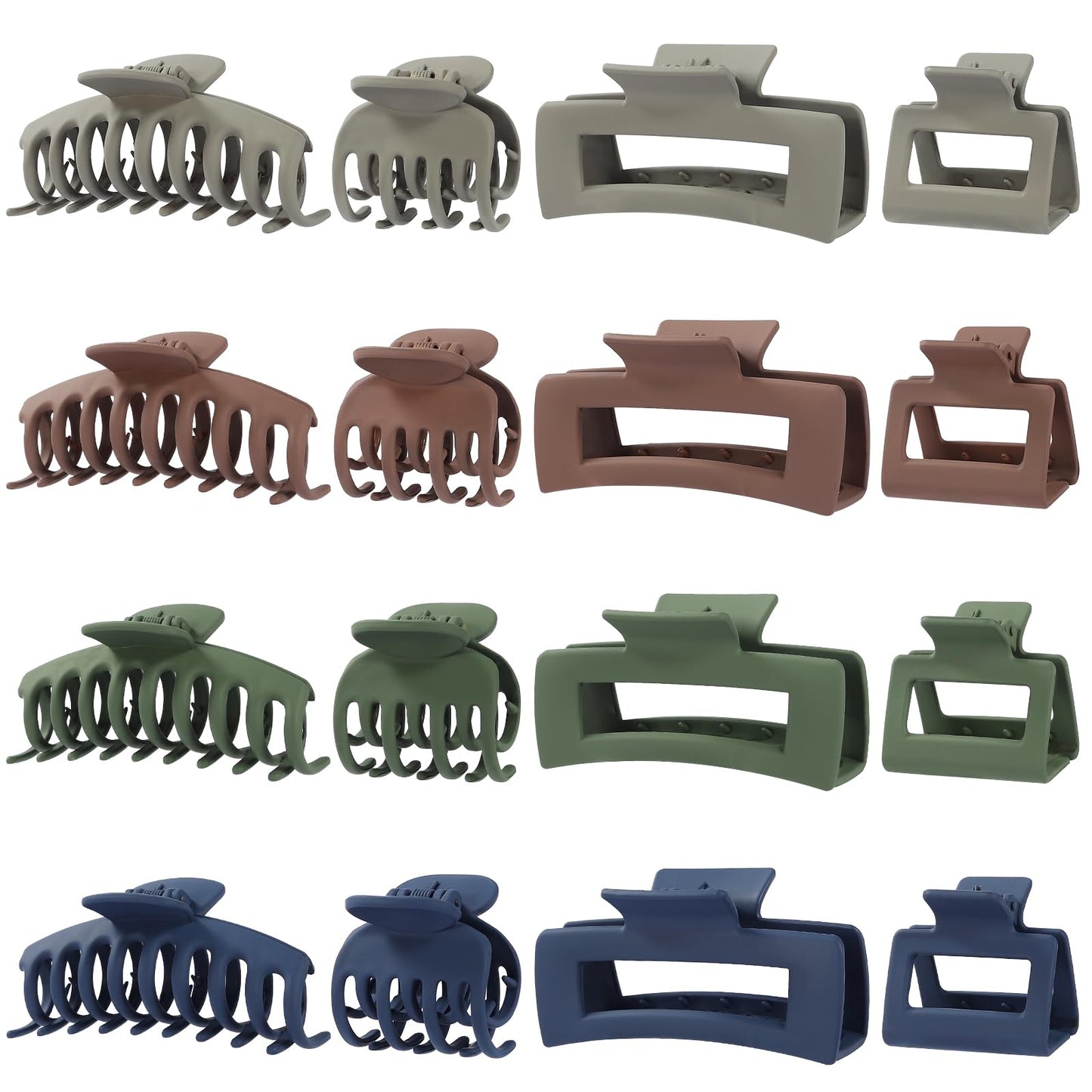 NEW LIVE Hair Claws – 16 Pcs Matte Nonslip Clips for All Hair Types