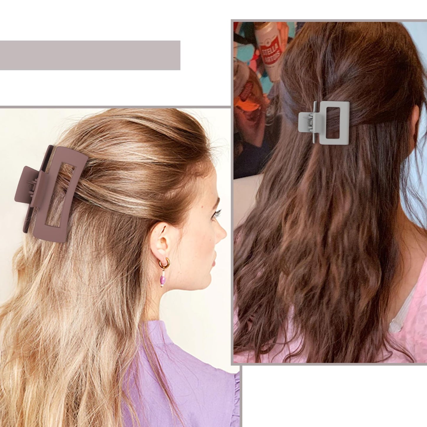 NEW LIVE Hair Claws – 16 Pcs Matte Nonslip Clips for All Hair Types