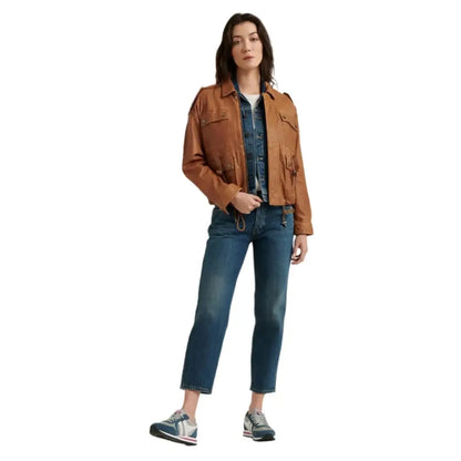 Women’s Brown Leather Jacket – New Stylish Design