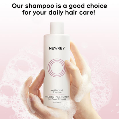 NEWREY 24HR Fast Itch Relief Anti-Fungal Shampoo – Psoriasis, Seborrheic Dermatitis & Folliculitis, Sulfate & Paraben Free, 8.4 fl oz