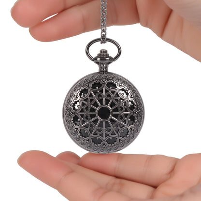 NewRiu Scrying Mirror Black Obsidian — Vintage Pocket Watch Divination Tool