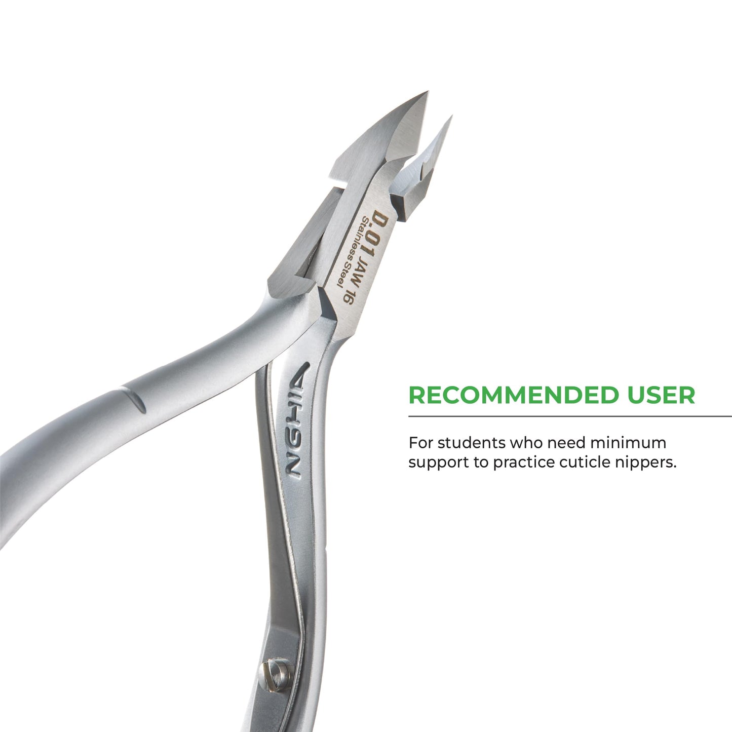 NGHIA Cuticle Nipper D-01 - Stainless Steel, Ergonomic Nail Care Tool