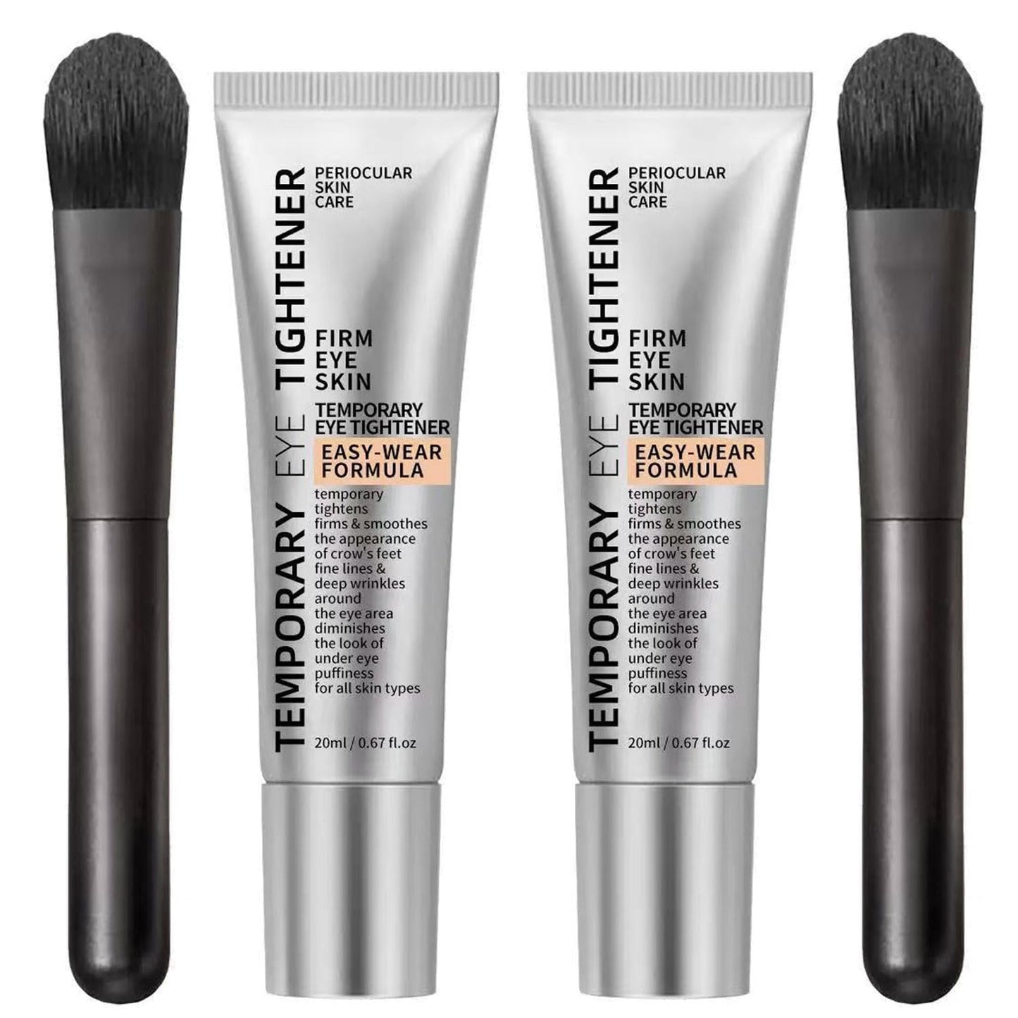 NGTPKY Perfection Eye Tightener Cream – 2PCS with 2 Brushes for Instant, Lightweight Firming