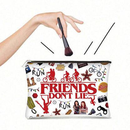 Niarezom Stranger TV Makeup Bag – Movie Theme Cosmetic Bag for Travel