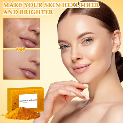 Nicgou Lemon Turmeric Kojic Soap – Handmade Face & Body Bar (4pcs)