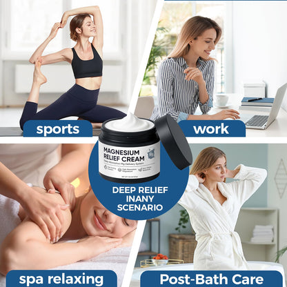 Nichalous Magnesium Joint Relief Cream – Deep Absorption, Fast-Acting, Non-Greasy Lotion (1.76 oz)