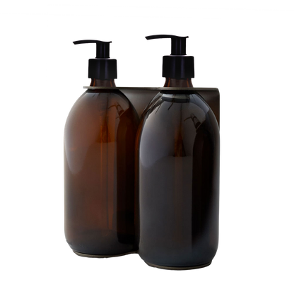 Nickel Double Wall Mounted Soap Dispenser