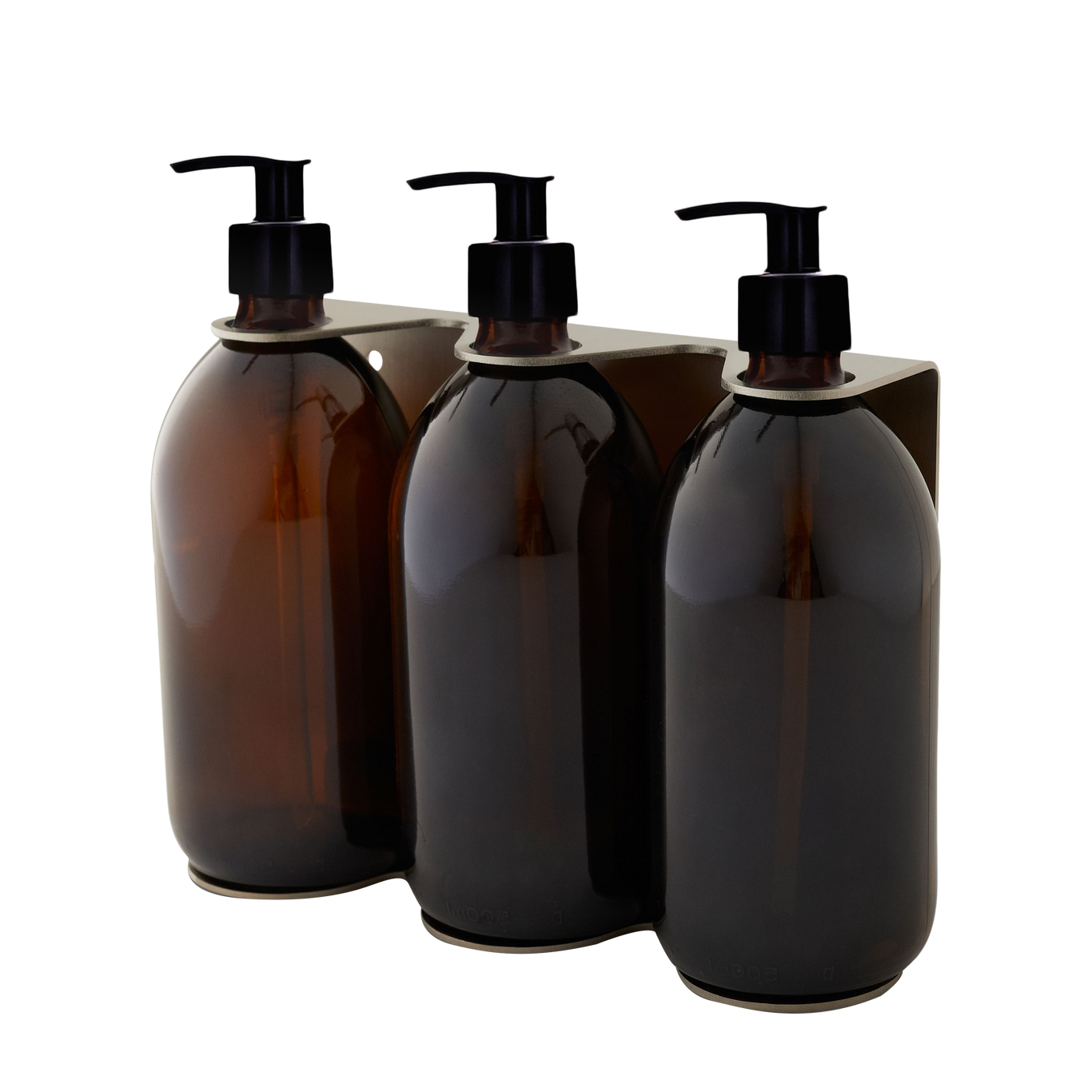 Nickel Triple Wall Mounted Soap Dispenser