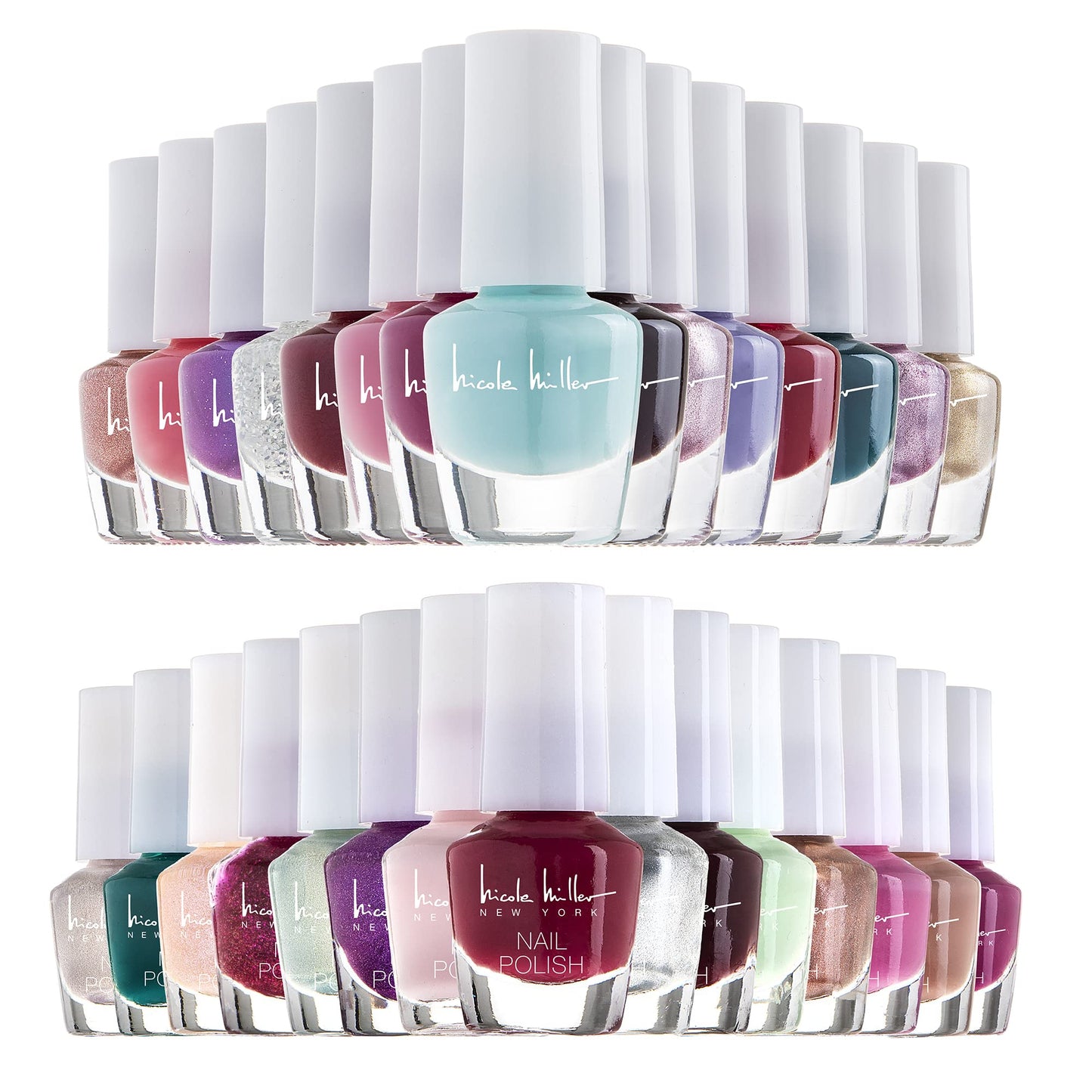 Nicole Miller New York Mini Nail Polish Set — 30 Glossy Shades, 4.5 ml Each