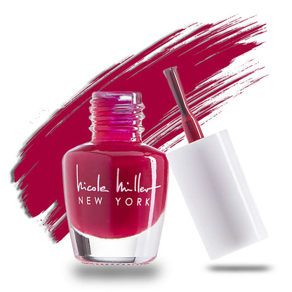 Nicole Miller New York Mini Nail Polish Set – 15-Piece Glossy Color Collection for Nails (Purple Accent)