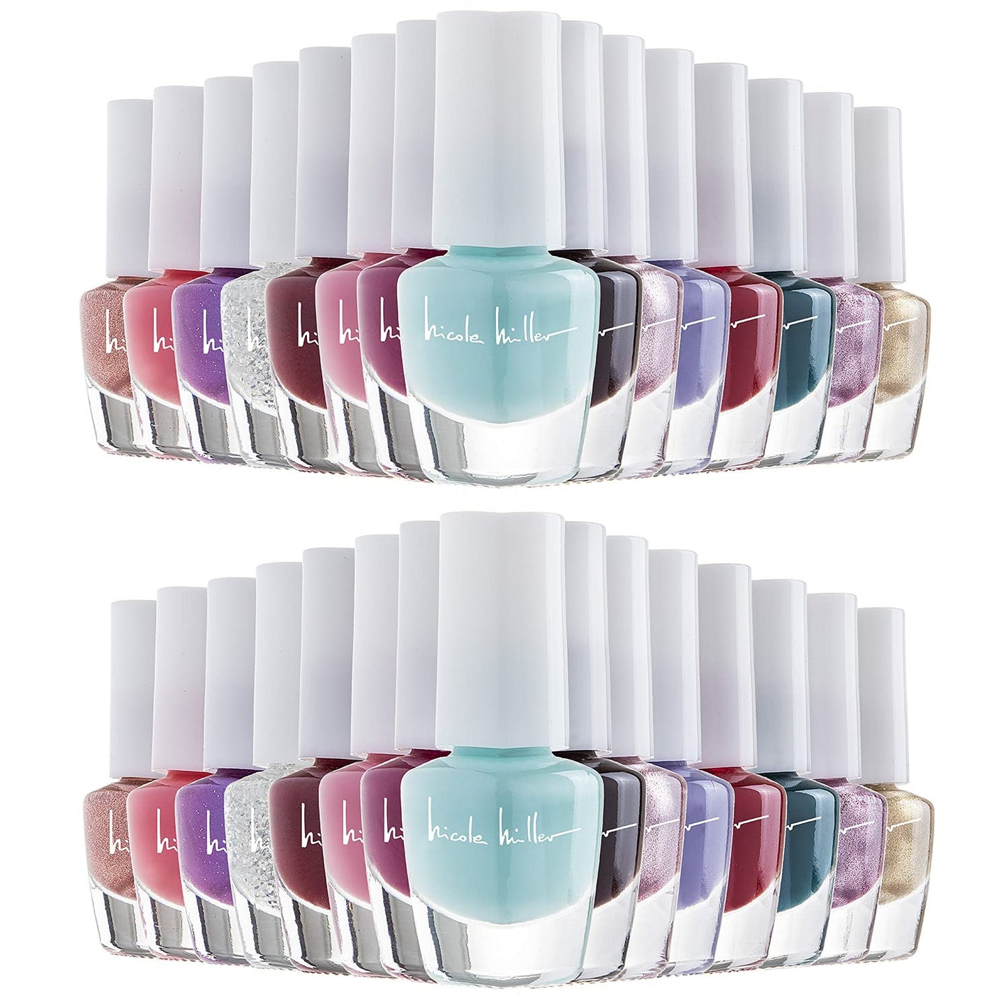 Nicole Miller New York Mini Nail Polish Set – Glossy, Vibrant 2-Pack Collection