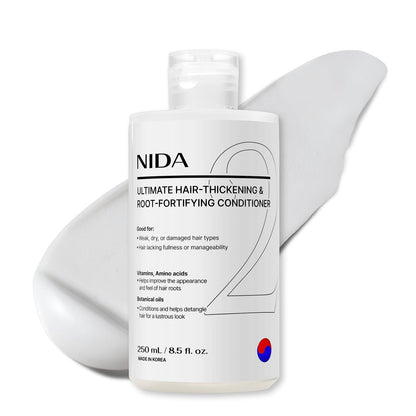 NIDA Ultimate Hair-Thickening & Root-Fortifying Conditioner | Soft, Shiny, Strong Hair | 8.5 fl oz / 250 ml