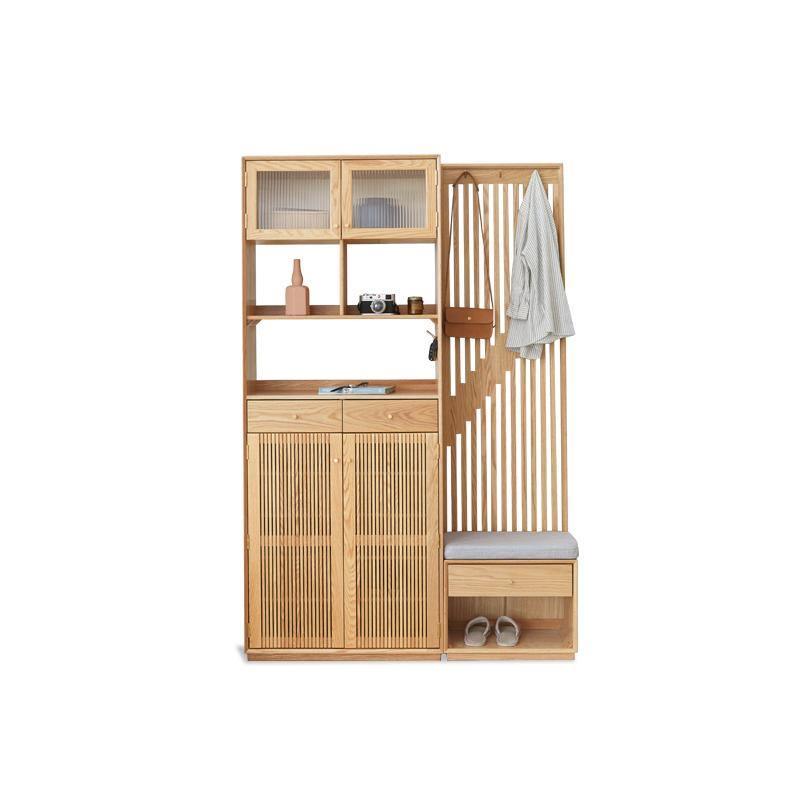 Nidda Oak Shoe Storage With Bench