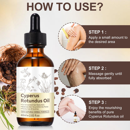 NIFEISHI Cyperus Rotundus Oil for Hair Removal – Gentle, Moisturizing Formula (60ml)