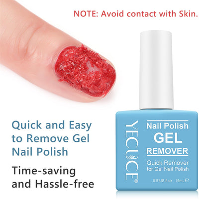 NIFEISHI Gel Nail Polish Remover 3pcs — Quick 3-5 Minute Foil-Free Removal (15ml)