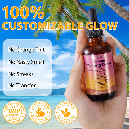 NIFEISHI Sunless Drops to Drink – 60ml Tanning Oil (2pcs) for Natural Glow
